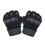 Tactical Gloves Military Rubber Hard Knuckle Gloves - Black