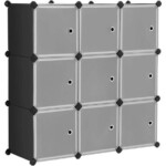 9-Cube Plastic Storage Cabinet with Doors