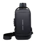 Anti-Theft Chest Bag with Password Lock-Black