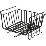 Under Shelf Hanging Organizer Basket-Black