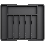 Drawer Organizer Utensil Tray for Kitchen Organizers and Storage-Black