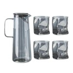 Borosilicate Glass Water Jug 1450ml With 4 Glasses