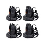 4 Piece 16 Channel UHF 400 470MHz Walkie Talkie 2 Way Radio Set