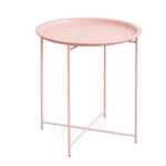 Modern Round Side Table with Tray Top
