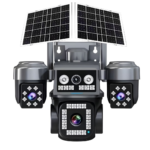 X16A 4G Solar Security Camera – 16MP Quad Lens PTZ CCTV with AI Human Detection & Color Night Vision