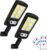 2 x Solar Street Lights Outdoor Remote Control Solar Parking Lot Lights