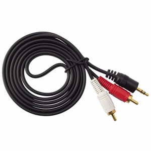 3.5mm Male Auxiliary Jack to 2 RCA Cable – 1.5M