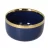 Blue Round Ceramic Soup Bowl With Gold Rim 10cm