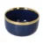Blue Round Ceramic Soup Bowl With Gold Rim 10cm