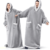 Extra long Plush Blanket Hoodies Light Grey