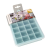 Blue 24 Ice Tray With Cover Square Shaped