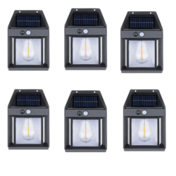 Solar Powered Wall Lamp Pack of 6