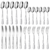 24pcs Plain Silver Plated Utensil Set