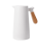 1L Thermos Insulated Jug Flask With Wooden Handle White