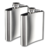 2 x 240ml Stainless Steel Hip Flask