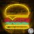 C-16 USB Powered Hamburger Neon Lamp With Back Plate + ON Off Switch