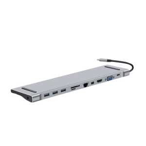 10 in 1 – Type-C To HDMI / VGA / USB / Rj45 / PD / SD/TF Hub