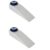 White Wooden circles Wedge Door Stopper Set of 2