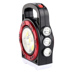 FA-6678C 20W Solar Powered Portable COB Light With 3 Light Sources and USB Charging