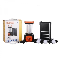 Multifunctional Rechargeable Solar Powered Speaker Light With 3 Bulbs FA-T03