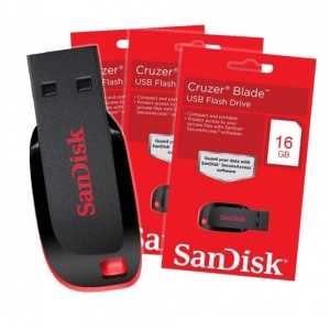 SanDisk Cruzer Blade USB Flash Drive – 16GB